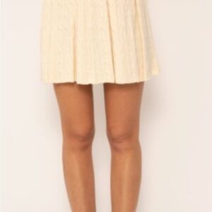 CPW Constance Cable Mini Skirt Ivory